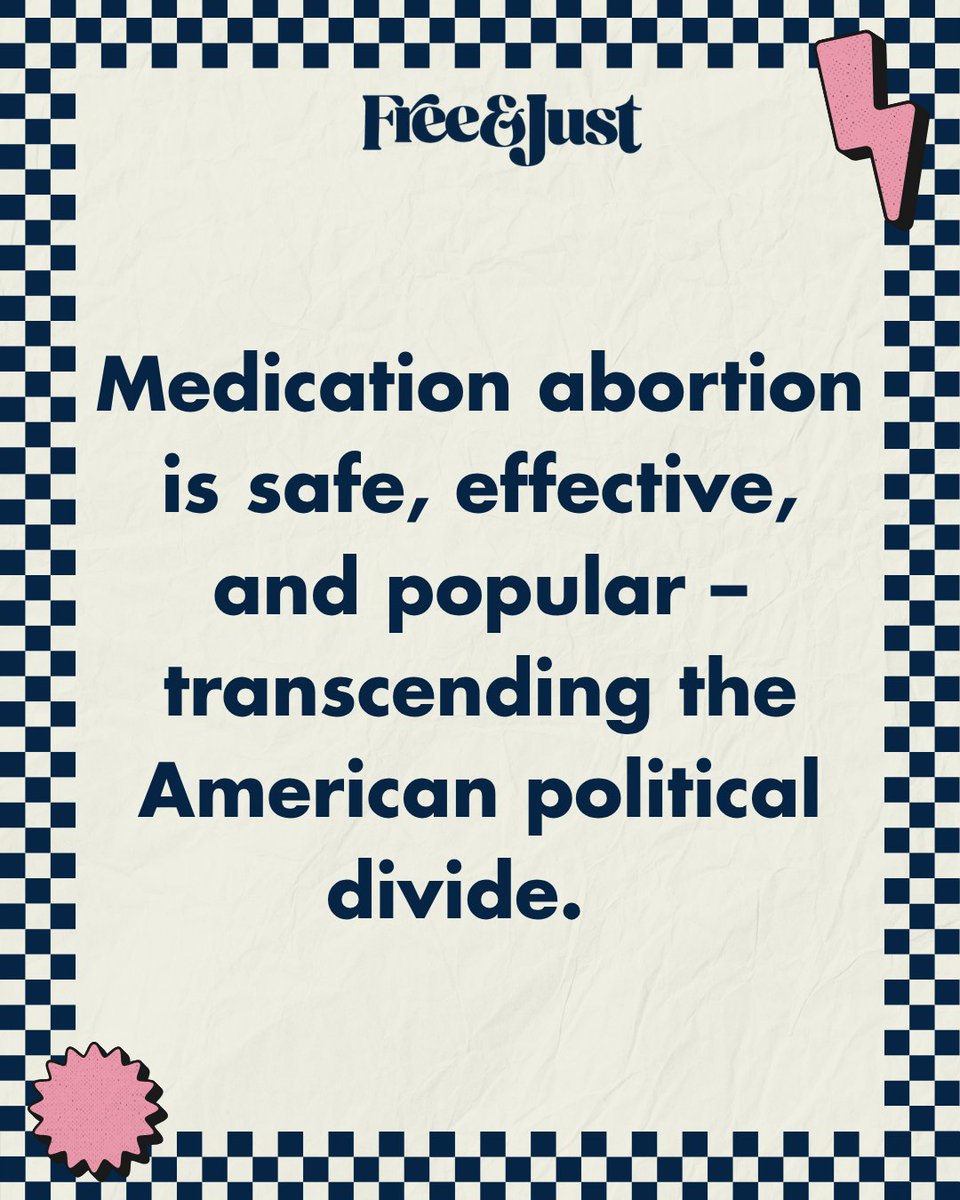 freeandjustus's tweet photo. The majority of Americans support access to medication abortion. Banning it is not only detrimental to women’s health care, but is also unpopular. https://t.co/AT5lTiK7TE