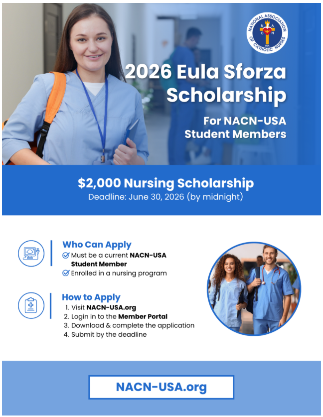 CatholicNurses's tweet photo. We are honored to recognize Eula Sforza, RN and her contributions to Catholic Nursing through this annual scholarship award.

Eula Sforza, RN was know to many as a remarkable and inspirational Catholic Nurse. Having served as a nurse in World War II, she knew first hand the ... https://t.co/wqLpnE7QXJ