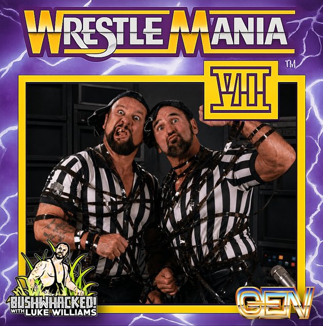 BushwhackerLuke's tweet photo. Available NOW, mateys!

On the new episode of #BUSHWHACKED, we look back to 1991 and WrestleMania 7!

Available only at https://t.co/OwrsXnJ7F1 https://t.co/4LYnFYMNXy