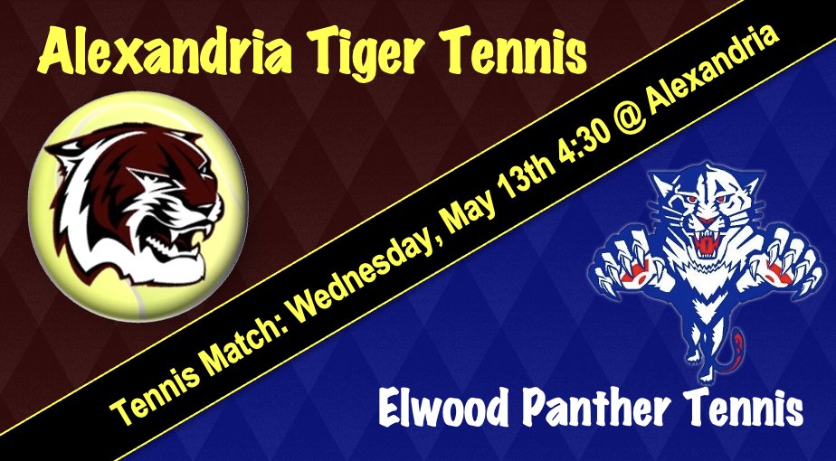 AMHSTennis's tweet photo. 🎾Alexandria Lady Tiger Tennis Senior Night!   Tigers host Elwood at 4:30 as we will honor Tennis Players Addie Bates, Delilah Young, Cloe Beltz, &amp; AriAnna Fetters.   The Tigers have a chance to win the CIC Title outright tonight against the Panthers. https://t.co/dwpzwtZcPo