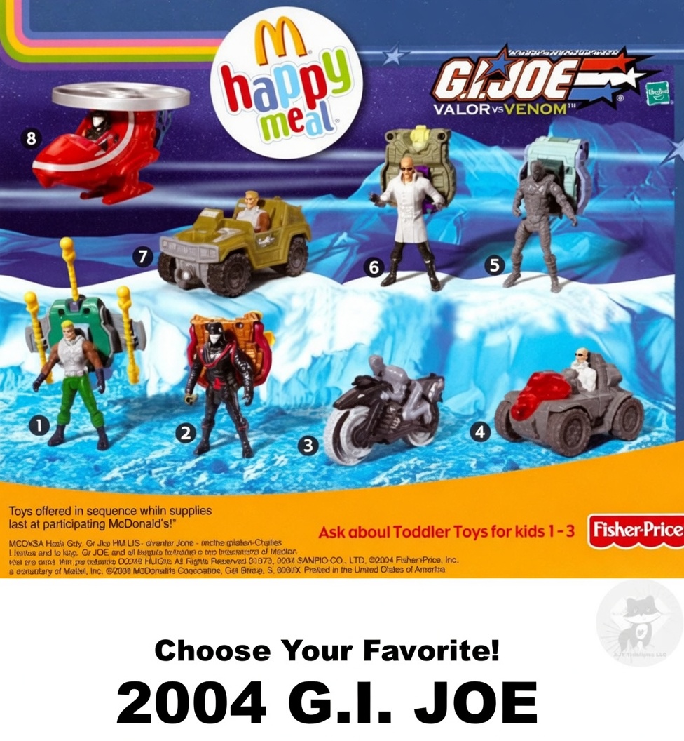 McDonalds released a GI Joe Happy Meal as promotion for the Valor