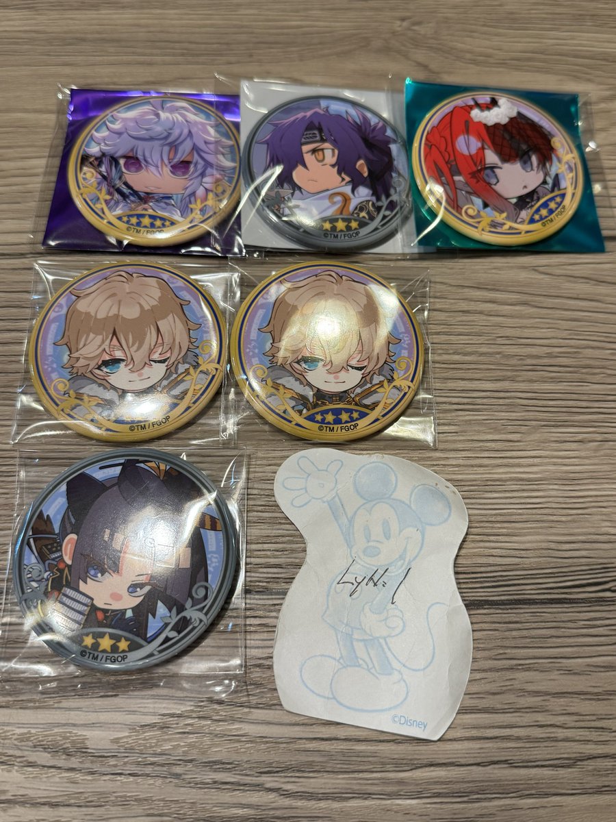FGO ミニ最終再臨缶バッジ 交換 譲渡 譲）マーリン、岡田以蔵