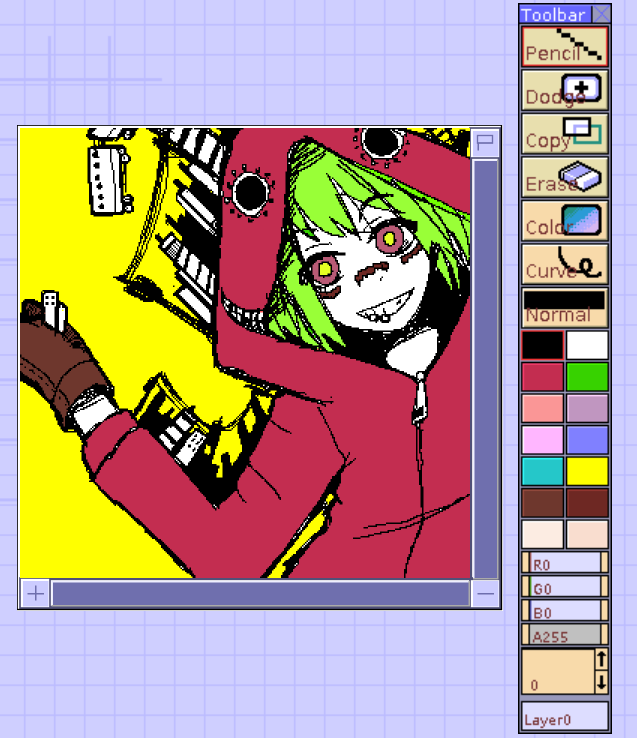 NeppyDuck's tweet photo. drawing stuff on some oekaki board again.!! hehe..

( i drew the first one on PaintBBS NEO, and the second one on Shi-Painter ) https://t.co/LnAztT9qGe