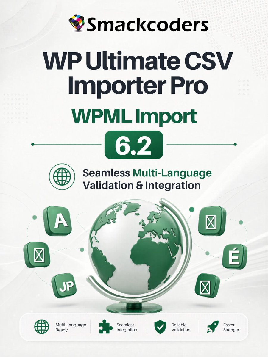 smackcoders's tweet photo. 🚀 WP Ultimate WPML Pro 6.2 is here!

✅ Improved WPML Dependency Validation
✅ Smarter Plugin Detection
✅ Better Free &amp; Pro Activation Flow
✅ More Reliable WPML Integration
Built for a smoother multilingual WordPress workflow.

#WordPress #WPML #PluginUpdate #Multilingual https://t.co/QWE8I6uxPQ