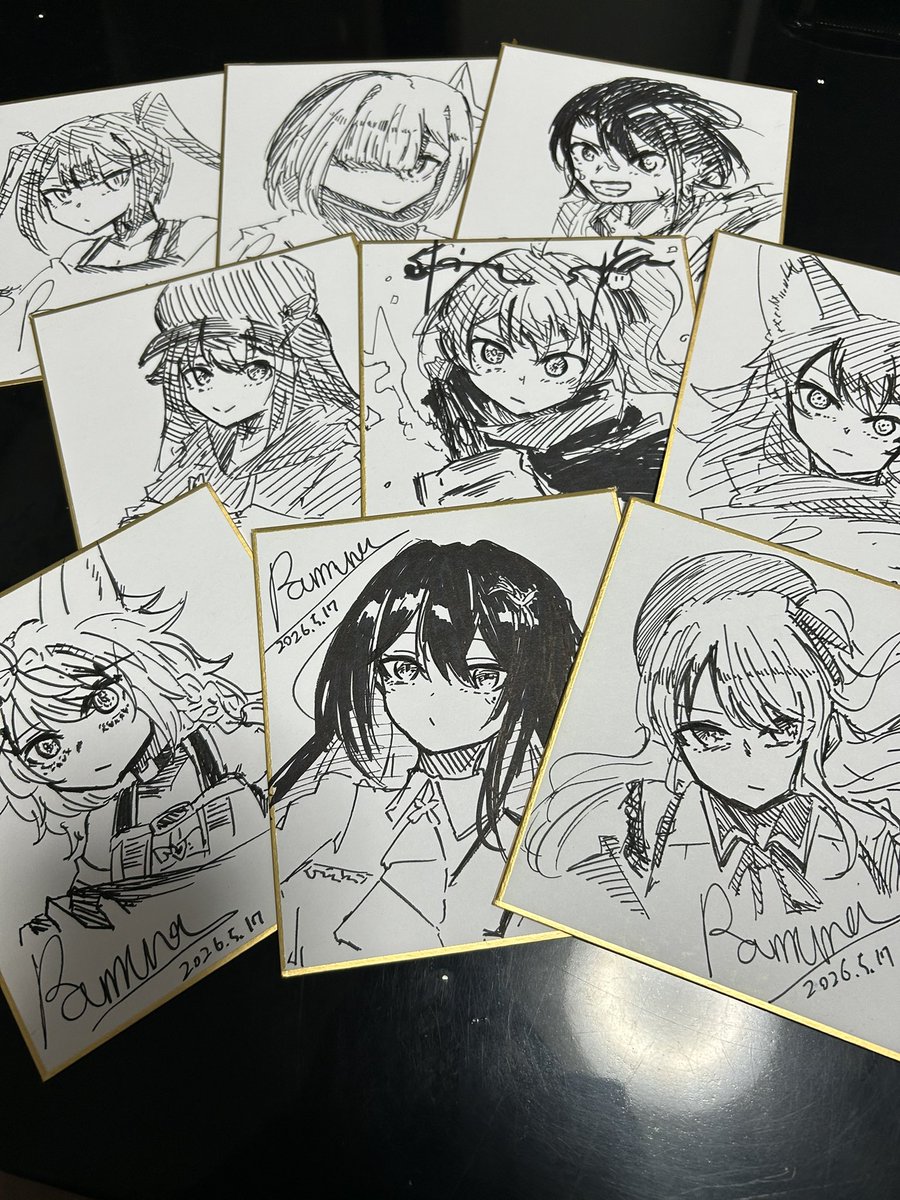 爆速1発描きミニ色紙です！500円でどうぞ。 色紙が買えなかった人専用！