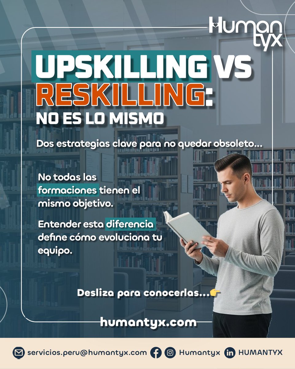 Humantyx's tweet photo. 🔄 Upskilling + Reskilling = equipos preparados
💡 Aprende, evoluciona y crece
#RRHH #Humantyx https://t.co/oXD0iGxqN4