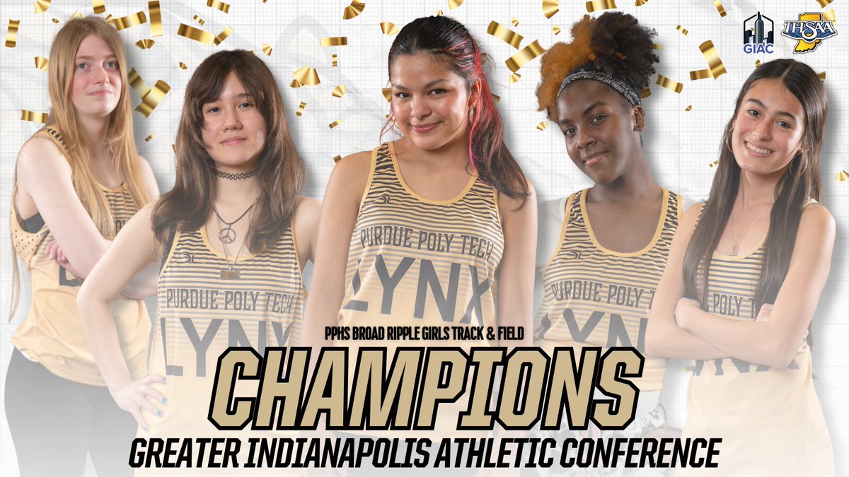 lynxlocker's tweet photo. GIAC CHAMPIONS 🏆🥇

Congrats to our  @PPHSBroadRipple Lynx girls track &amp; field team on winning the Greater Indianapolis Athletic Conference championship last night!

#BeALynx 🐾 https://t.co/7QSjywftC5