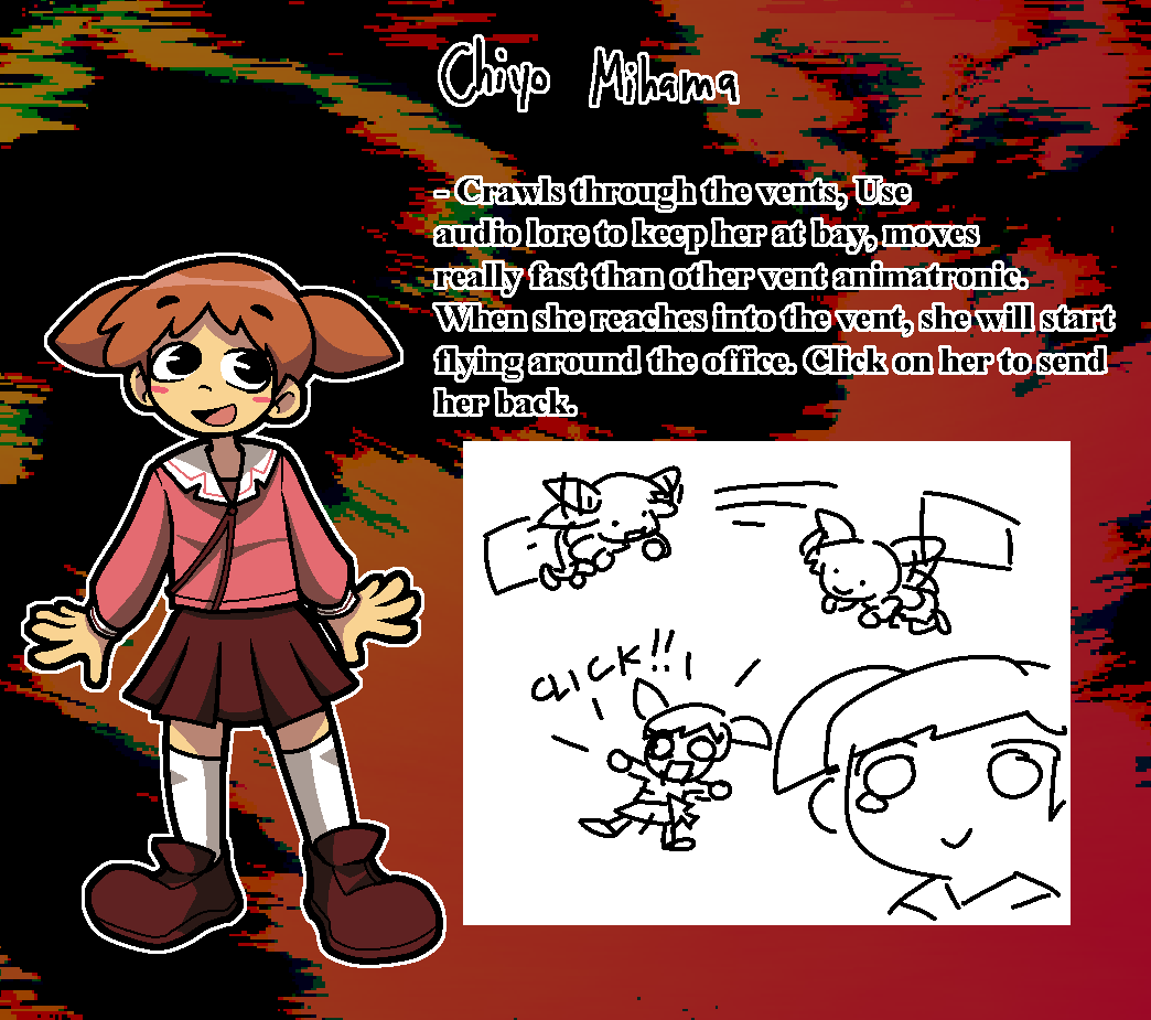 Chiyo in Frickbears 3 Mechanic idea #fivenightsatfrickbears3