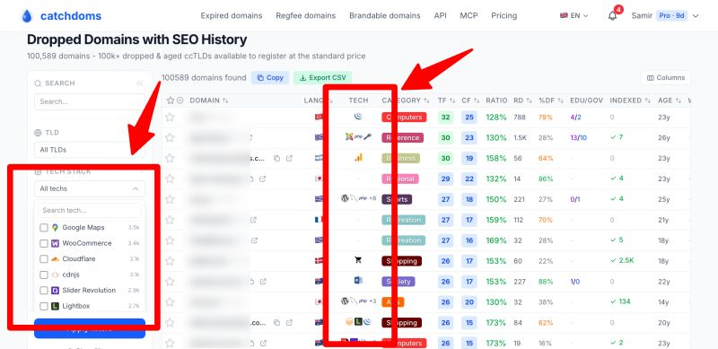 trycatchdoms's tweet photo. SEOs search expired domains the same way:

→ Filter by authority (TF, DA)
→ Pick a language
→ Narrow by TLD

It works. But it doesn't tell you what kind of site the domain actually was.

We just changed that 🧵 https://t.co/BWHltZm5rH