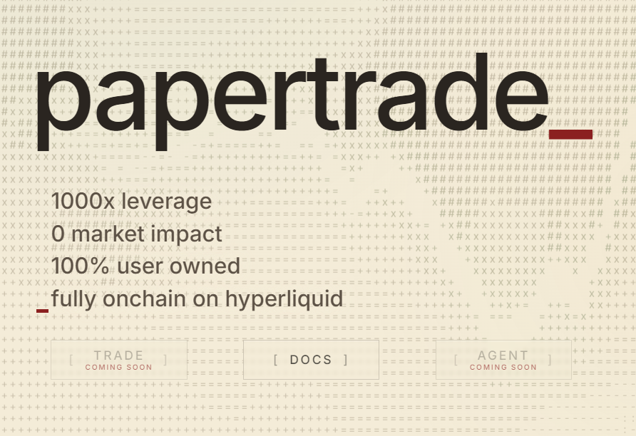 duonine's tweet photo. I studied the @papertrade_xyz docs by @izebel_eth

Something exciting for a change. Here's why 🧵

A new DEX that makes insolvency a feature and trading losses mint PAPER tokens giving you a direct stake in protocol profits.

This can work (for a while), but may fail over time. 

First, the good stuff before we dive into the red flags:

- 1000× leverage
- One-click Buy/Sell, no orderbook
- Zero slippage
- No funding costs
- Self-bootstrapping LP
- No trading fees

How is the above even possible?

That's because Papertrade is NOT a traditional exchange with an orderbook. Price discovery does not happen here. This is why there is no slippage, trading  fees or funding fees.

Papertrade sources the price for trades and settlement from Hyperliquid's orderbooks. The counterparty to traders is the Papertrade Liquidity Pool (LP). 

You do not trade against other traders on Papertrade. 

This is similar to GMX or an AMM pool where swaps (i.e. trades) happen against the liquidity pool, denominated in USDC.

In other words, you're trading against the casino. Historically, the casino is always profitable, while traders lose on a net basis. 

This is why the LP, on paper (pun intended), should stay profitable or solvent over time. This should make Papertrade a profitable protocol. 

But there is a catch. More on that soon.

Since there is no orderbook or slippage, leverage can go to 1000x. 

If you lose, the protocol LP grows. If you win, the protocol LP falls or goes insolvent. However, that's not a problem, at first.

At the start, anyone losing $1 mints 100 PAPER tokens until the LP hits 2M. Beyond that, the mint amount falls per $1. Stake that and you earn a share of the LP profits. 

Even if the protocol is insolvent (i.e. LP has no funds to pay winners), traders can still mint PAPER tokens by losing. This credits the LP to pay winners. 

If traders are profitable, but can't be paid now, they enter a queue and get paid once the protocol LP becomes liquid again.

Thus, losses are incentivized and provide liquidity to the LP to pay winners.

This flywheel bootstraps the LP and incentivizes traders to FOMO (i.e. lose money to the LP to print tokens). 

You can't deposit funds directly into the LP to mint tokens. That only happens if someone loses or gets liquidated. Pretty smart approach.

How is the LP making a profit if there are no fees and who's paying stakers of PAPER tokens?

Profitable traders. 

When a trader books a win on Papertrade, the LP keep a small haircut from that profit based on a formula. 

For example, if I go long and win $100, the LP pays $99 to me and keeps say $1 as a haircut. If I go short and lose $100 on the same asset, the LP gets $100. 

Net is $1 in profit for the LP after these two trades close. 

From that $1, PAPER stakers get paid and the LP generates a profit. 

This haircut is high if the price moves just a little between a trade open and close and low if the price moves a lot. 

Scalpers and high frequency traders hunting a few cents on 100x leverage are discouraged by this mechanic since the haircut won't make them profitable.

This is also to protect the protocol LP from abuse (or from being drained) since there is no slippage.

🚩 The Red Flags  🚩

This flywheel should work well in the beginning, but long term this protocol is one hack, exploit, price manipulation away from collapse. 

But that is not even the biggest risk. More on that soon.

If the LP is drained (the cause is irrelevant), minting more PAPER tokens won't yield the same results as when the protocol is launched.

The PAPER token starts with zero supply and incentivizes early losses that will mint the max amount of tokens per $1. This will bootstrap liquidity in the LP. 

However, as more traders lose money, the PAPER token becomes highly diluted and its price will trend towards zero as circulating supply explodes.

At some point, minting more PAPER tokens won't have any positive impact. Especially if the LP is insolvent and can't pay winning traders. 

This is somewhat mitigated by putting winners into a queue for payments as future losing traders capitalize the LP. However, that's not a guarantee to fix a liquidity crash.

If traders stop using Papertrader because it can't pay winners and the PAPER token is near zero in value, what can save this death spiral? 

Printing more PAPER tokens? 

We know how that ended for Terra Luna. 

This can be mitigated if the launch is a success and the protocol can build a healthy LP that's managed well.

PAPER buy-backs & burns could also support the price. The protocol could even stop minting tokens beyond a certain LP size. 

🚨  Either way, this experiment deserves attention and credit, but the danger of a critical collapse remains with the biggest risk being Hyperliquid itself.

Hyperliquid can decide to block Papertrade access since it's treated as a free price oracle. 

Moreover, Papertrade won't bring any volume or open interest to Hyperliquid from its trading. This is a vampire attack in a way if it drains traders from HL.

This is not a win-win and Papertrader's own success could lead to its collapse if Hyperliquid blocks them later. This seems unlikely now, but this risk is real.

User funds in their wallet will not be impacted due to a LP insolvency, only their unrealized PnL which may never materialize in a payout.

PAPER token holders, however, will face the full risk of a collapse since the token will hit near zero value in such an instance.

While traders are on average losers, it only takes one exploit or price manipulation to drain the LP and kill any positive momentum.

Based on my decade long experience in crypto, if something can go wrong, it will go wrong. So best to prepare for the worst case scenario. 

Nevertheless, until that point, this is a worthy experiment and quite innovative by turning insolvency or losses into a feature that mints new protocol tokens.

Considering that PAPER starts at zero supply with no pre-mint, no team allocation, no VC allocation, no airdrop, no vesting, this is a 100% community experiment.

And I love it for that. When TGE? :)

Like, share, and follow @duonine as this develops.