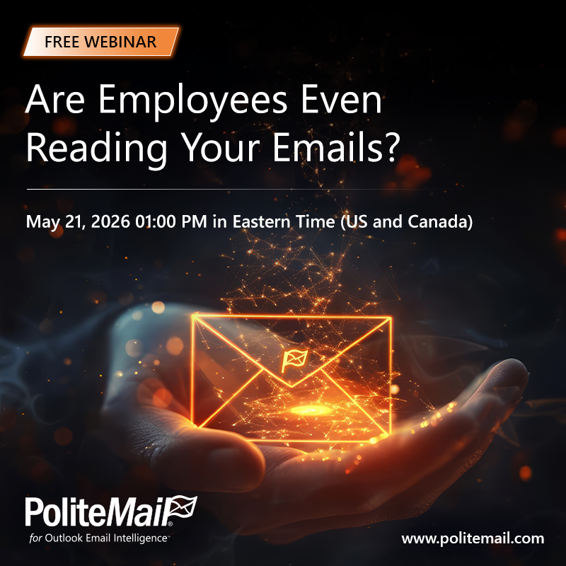 PoliteMail's tweet photo. Internal email should drive action, not just awareness.

Join our live demo to see how PoliteMail helps you send from Outlook, measure real engagement, optimize campaigns, and reach your workforce without limits.

Register now:
https://t.co/VpPUDJnvAZ https://t.co/zxnDawJ0qJ