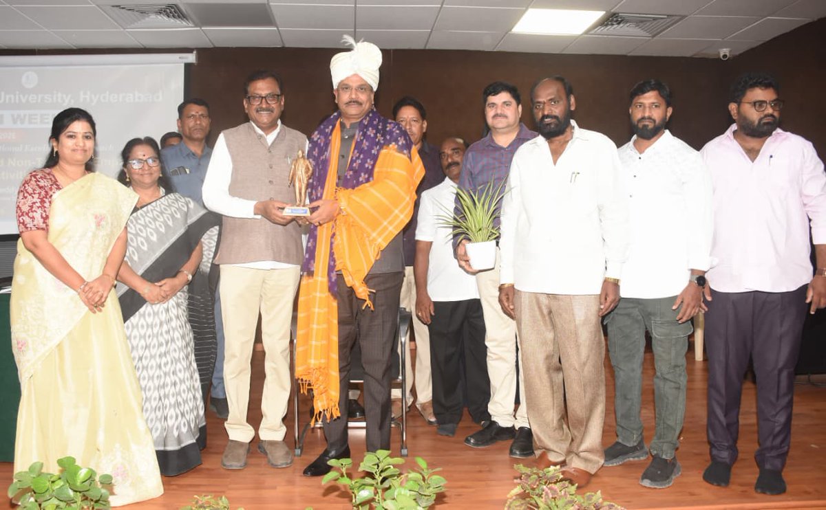 braouofficial's tweet photo. STUDIES MUST GO HAND IN HAND FOR STUDENT DEVELOPMENT
•State Security Advisor (SSA), Former DGP Shivadhar Reddy
•Education Week at BRAOU
Hyderabad, May 13, 2026: As part of the Education Week, Sports and Well-being Day celebrated on Wednesday at the Dr. B.R. Ambedkar Open University, CSTD Auditorium. The event was presided over by the Hon’ble Vice Chancellor Prof. Ghanta Chakrapani. In his Presidential remarks, Prof. Ghanta Chakrapani stated that the Government of Telangana announced the themes of innovation, inclusion, institutional excellence, and outreach as part of Education Week, and the university has been implementing such initiatives even before this announcement. He highlighted that the university has been actively promoting innovative academic and developmental programmes for the benefit of students and staff. To reduce stress and encourage a healthy work environment, sports activities were also organized for university employees. The university has developed facilities such as playgrounds for sporting activities, open-air gyms and other infrastructure that supports physical fitness and well-being on the campus. He further informed that the university is transforming into a digital university and is planning to offer online programmes shortly to provide accessible education to everyone. Through its outreach initiatives, the university is continuously striving to provide educational opportunities to unreached and underprivileged sections of society.
Chief Guest Sri B. Shivadhar Reddy, IPS, Telangana State Security Advisor (SSA) emphasized the importance of integrating sports with studies for the overall development of students. Earlier, sports were often considered secondary to academics, but the situation has now changed significantly. Today, sports persons are recognized for their physical fitness, mental strength, discipline, and leadership qualities. Participation in sports not only improves health but also contributes to wealth creation and personality development through professional opportunities. Therefore, students should be encouraged to actively participate in sports alongside their academic pursuits. The state government is also introducing various policies and programs to strengthen sports infrastructure and support young talent. Initiatives like Young India Schools are excellent examples of promoting balanced education with equal importance to sports and academics. Such efforts will help in building a healthy, confident, and progressive younger generation for the betterment of the Nation.
Guest of Honour, Prof. Pushpa Chakrapani, Director (Academic) stated that the university is initiating various programmes to reach the unreached sections of society and is taking significant steps toward digitizing the university system. She added that the university is actively competing with other universities by strengthening innovation, academic excellence, and outreach initiatives. Prizes were distributed to the winners in the cultural activities, games and sports conducted by the University. Dr L Vijaya Krishna Reddy, the Registrar, Prof. Pallavi Kabde, Director for Skill Development & Vocational Training Centre, Non-Teaching Association President K. Prem Kumar, General Secretary Vishwanath, Deans, Directors teaching and non-teaching staff, along with students, were present on the occasion.