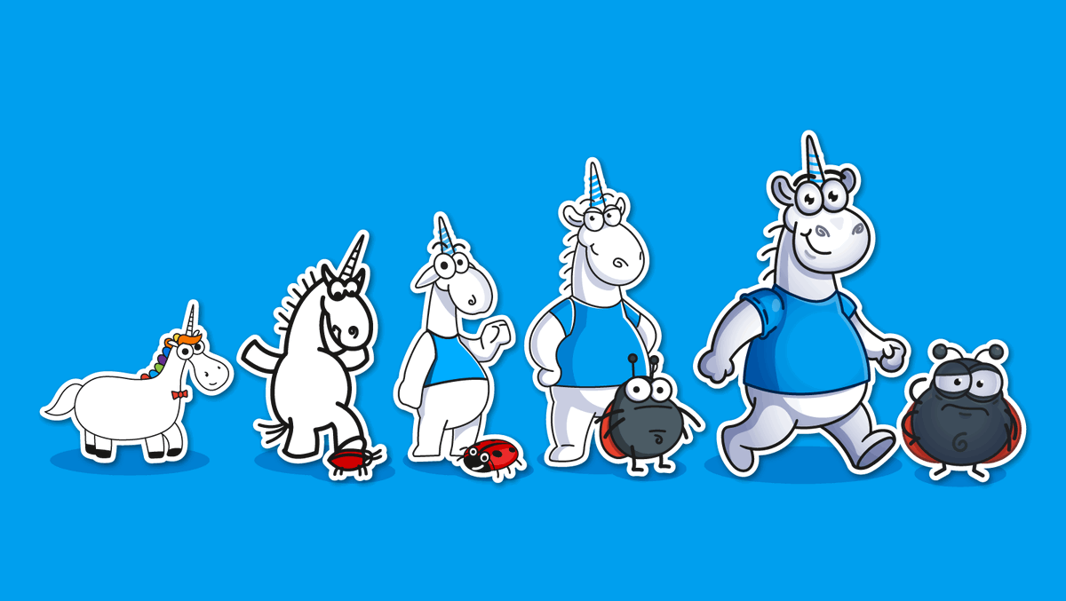 Code_Analysis's tweet photo. Evolution of Cody: PVS-Studio mascot through the years  https://t.co/UXYw5mGnRn

#unicorn #unicorns https://t.co/Kfx3ufrR73