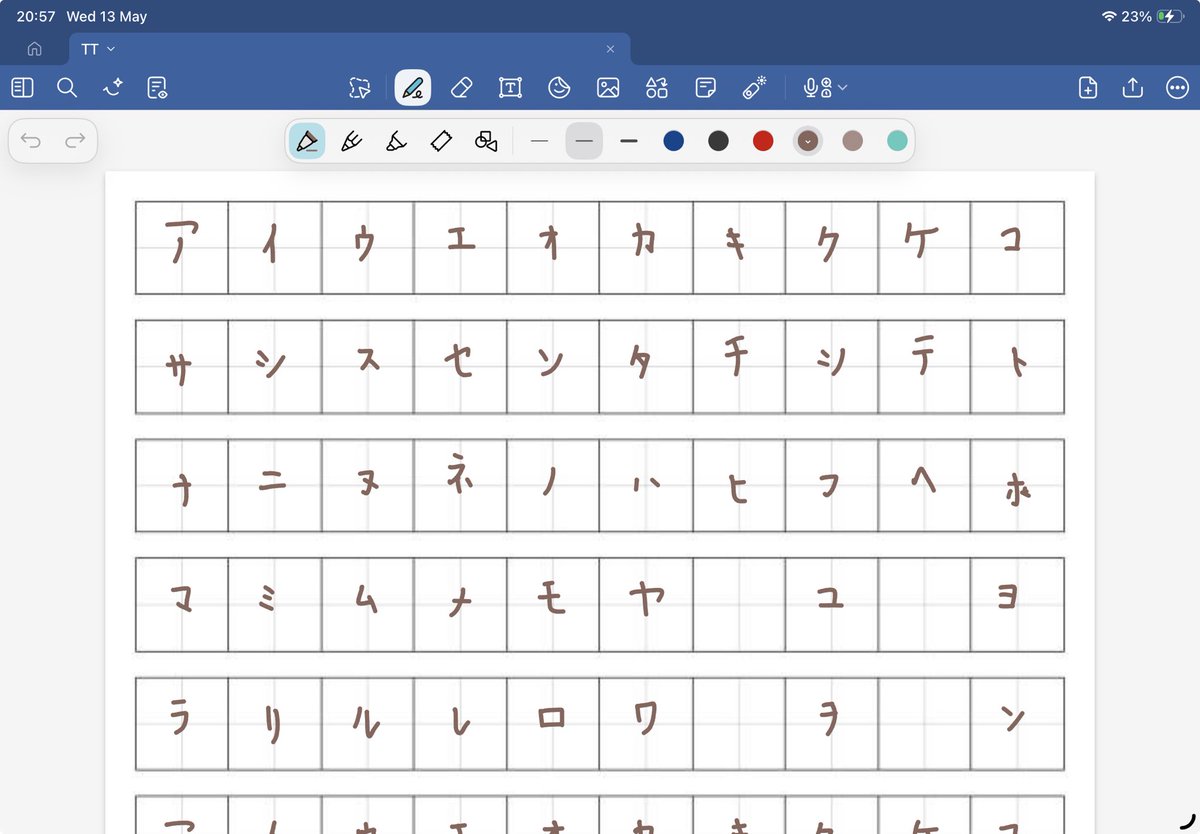 studynene_'s tweet photo. [13.05.25] I can remember both of Hiragana and Katakana #studynene_ #studytwt #studylog https://t.co/LqGGgglsvX