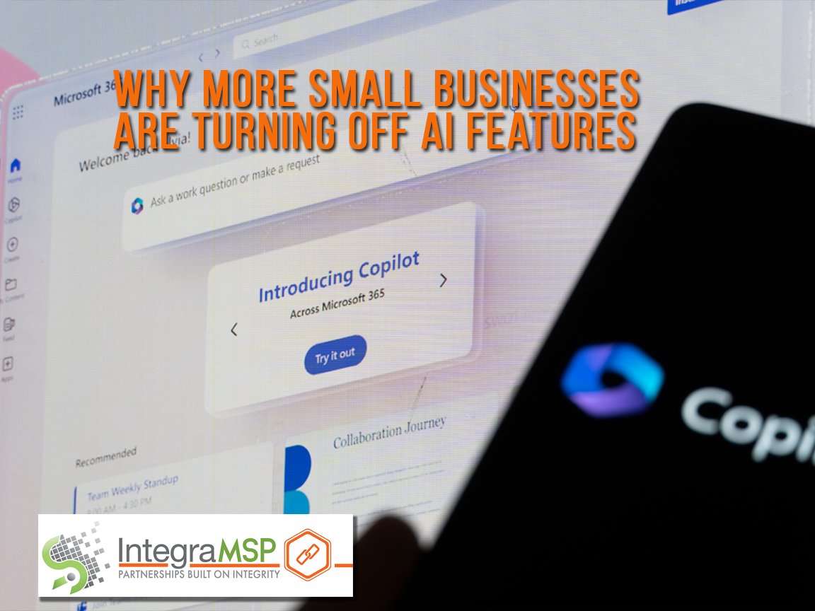 IntegraMSP's tweet photo. AI fatigue is real.

We’ve had a surprising number of users asking how to turn OFF some of the AI features getting pushed into everyday apps and tools.

So our tech Mike Moscato put together a quick practical how-to.

https://t.co/hOrLWZyDS7

#AI #TechTips #MicrosoftCopilot https://t.co/5dbngTKuhV