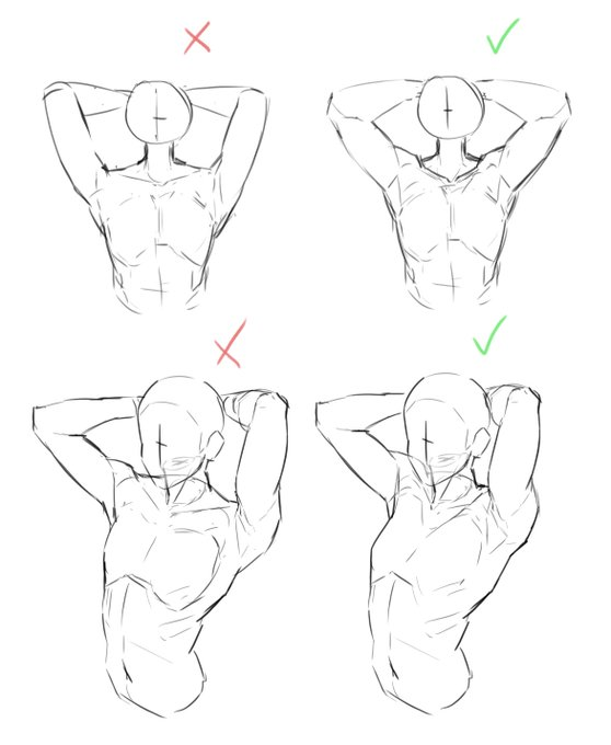 ireallyknowyu's tweet photo. Sketching shoulders the wrong vs correct way ✍️✨ — save this! https://t.co/zJM2CC0Zej