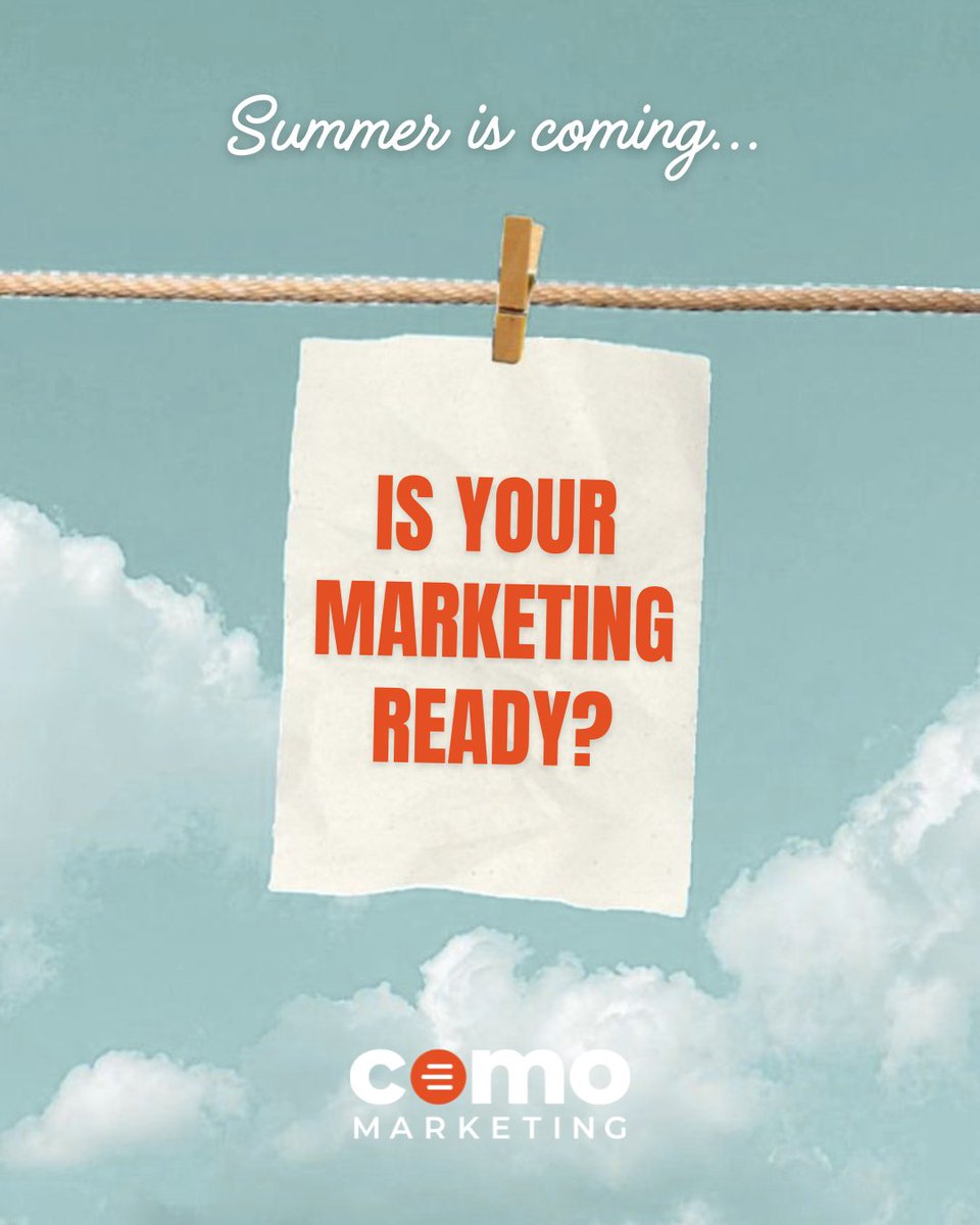 COMOMarketing's tweet photo. Summer is coming!☀️

Consumer behavior changes in the summer. Now’s the time to:
✔ Plan campaigns
✔ Schedule content
✔ Prep promotions

Don’t wait until June. https://t.co/E7IxPNQYVG