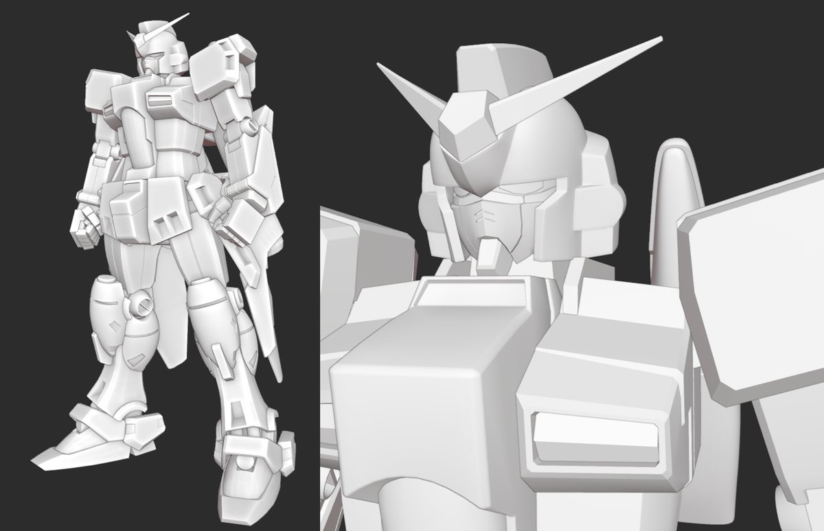 90ri11a's tweet photo. #ステイメン 進捗6
頭部を作成中です。細かいところはこれから。
おおよそこんな感じで進めていきましょう。
まあまあいい感じですね。
#GP03s #b3d https://t.co/Z1WEoRhXqY
