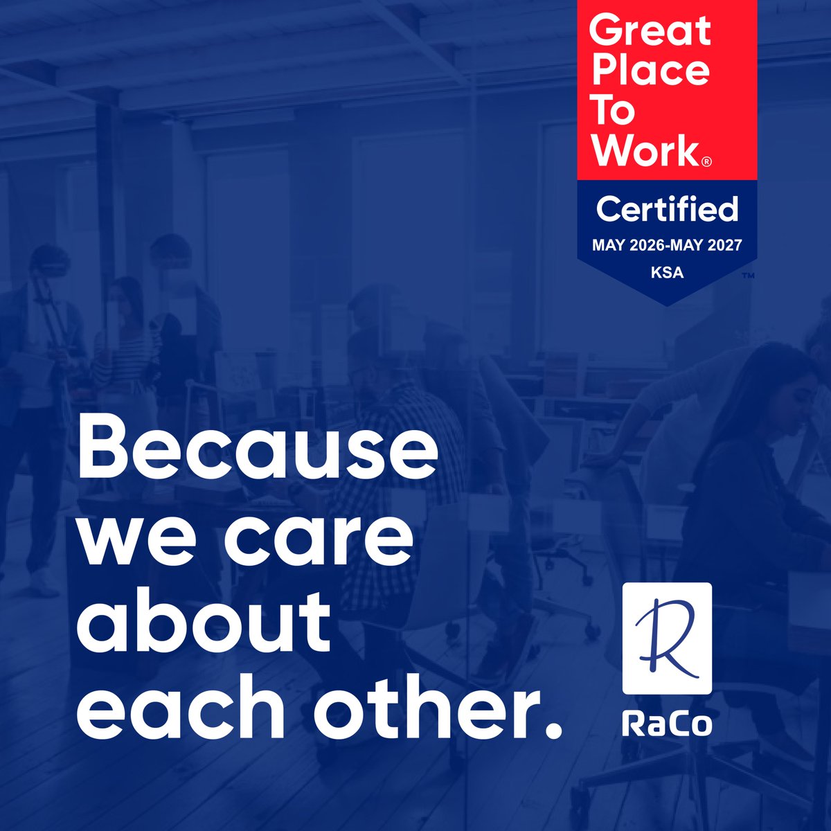 racoholding's tweet photo. Proud to announce that RaCo Holding📷 is officially certified as a Great Place to Work® 2026–2027.

Thank you to our incredible team for your trust, positivity, and support in making this achievement possible.

#GreatPlaceToWork #RaCoHolding #GPTWCertified https://t.co/lk2RQmsocJ