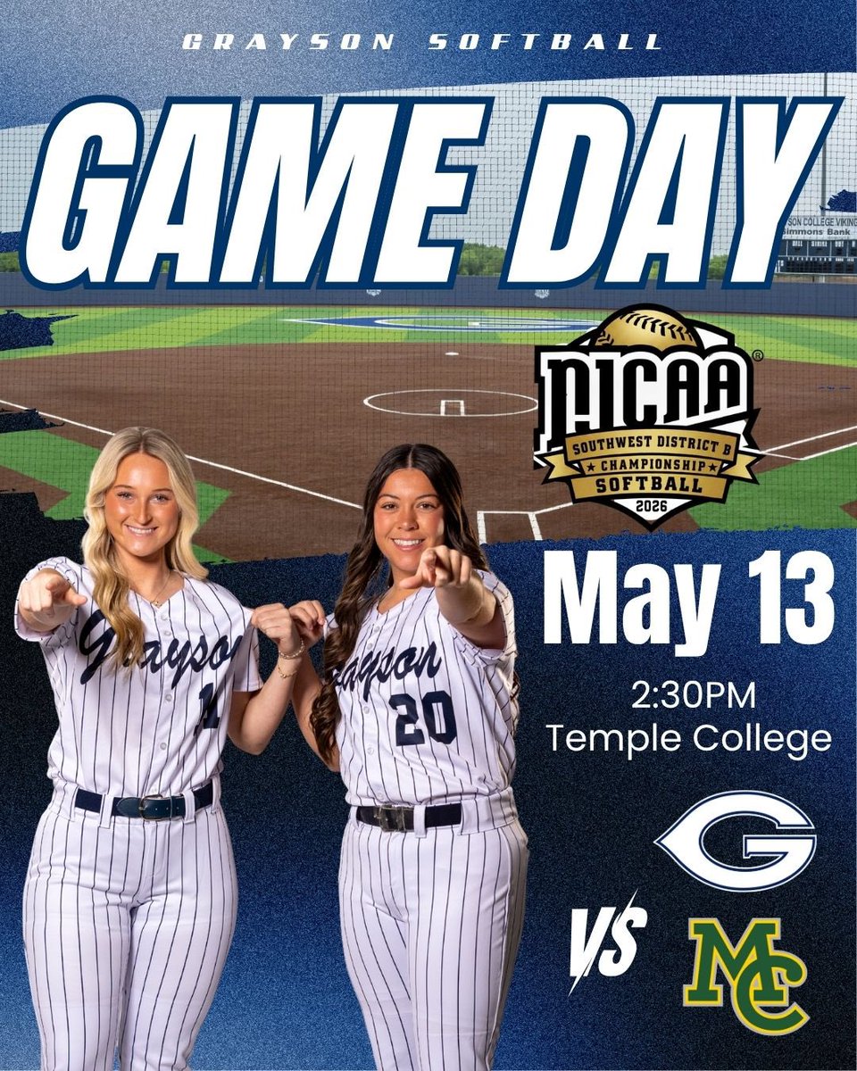 gclvsoftball's tweet photo. Here we go! It’s 🚨GAMEDAY🚨 Southwest District B Region V Tournament begins TODAY! 

🆚Midland 
⏰2:30pm
📍Temple College
📺 https://t.co/7RJVBHzY0m https://t.co/O6PFXnA4Rw