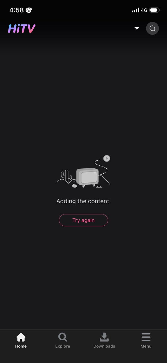 MAlsaideh's tweet photo. I came to ask if any one have the same problem with #hitv @HiTVofficial but I found all people have the same problem  , it’s my favourite app what should I do now please turn it on 🥺 @HiTVofficial  it’s been 3 days . https://t.co/U7w6EO8jMo