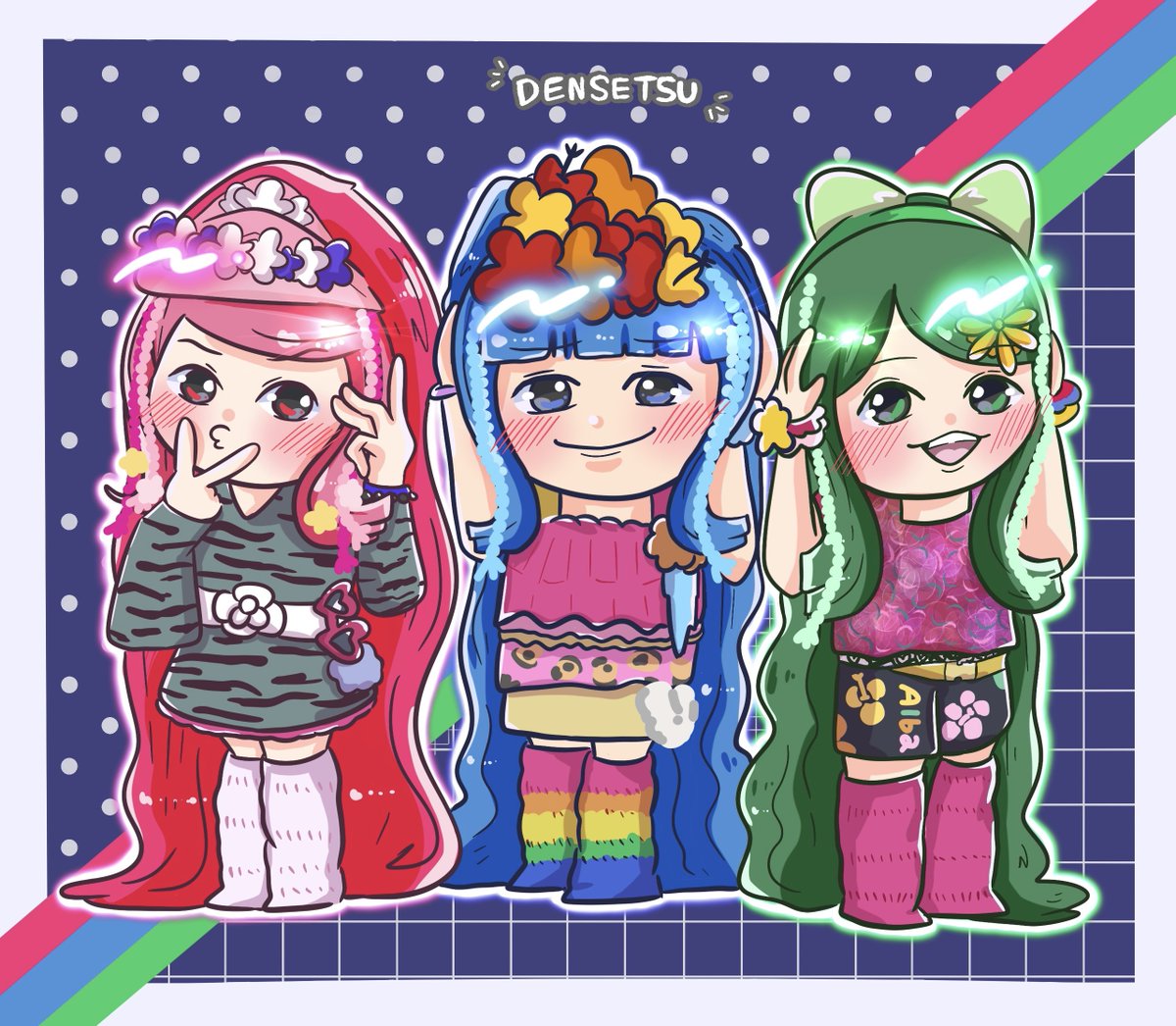 ぽぽろん❤ 3点おまとめ 💚💙❤️⚡️伝説⚡️❤️💙💚
