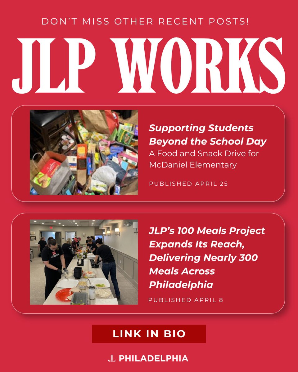 JL_Philadelphia's tweet photo. Latest stories on JLP Works ✨ From a beautiful day at Calder Gardens to community impact across Philadelphia, we’re proud to share the latest moments, partnerships, and projects happening throughout JLP.  Check out the latest blog posts on JLP Works (link in bio). https://t.co/oGDGLhgXZA