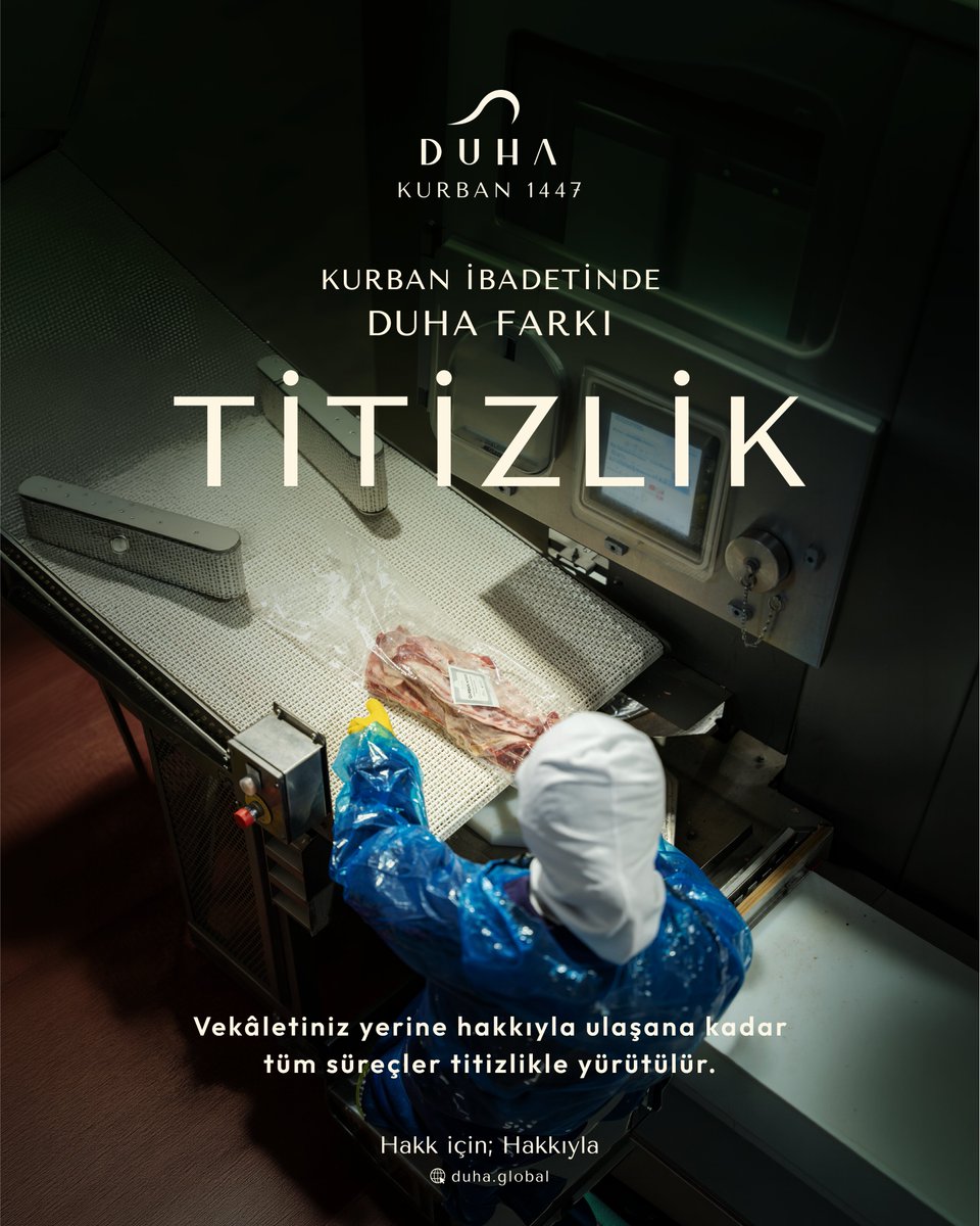 DuhaKurban's tweet photo. DUHA'da kurban ibadeti, helal ve nazik usullerle ifa edilen manevi bir sorumluluk yolculuğudur. Hem ihtiyaç (hak) sahibinin hem de vekâlet verenenin hakkı, DUHA’nın modern tesislerinde gösterilen hijyenik hassasiyetiyle korunur.

🔗 Vekâlet için: https://t.co/IXaWqfp3p8

#DUHA https://t.co/rLhumloO7x