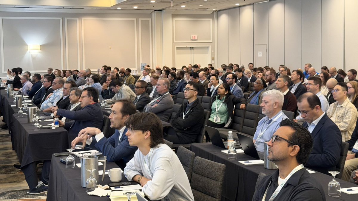SEMIAmericas's tweet photo. Day 2 of #SEMI_ASMC is in full swing! We kicked off the morning with our keynote, sponsored by Arcadis, from Sujieth Vaasan of GlobalFoundries on "The Use of AI in High Vol Manufacturing: From Concept to Application," followed by presentations from Michelle William-Vaden of SEMI on "Developing Sustainable Talent Pipelines through Partnerships" and Rebecca Routson from the CHIPS R&D Office on "Measuring the Future: The CHIPS Metrology Program Updates." We are looking forward to diving into more technical sessions and connecting with attendees throughout the rest of the day! https://t.co/ugWTeD6O0Y