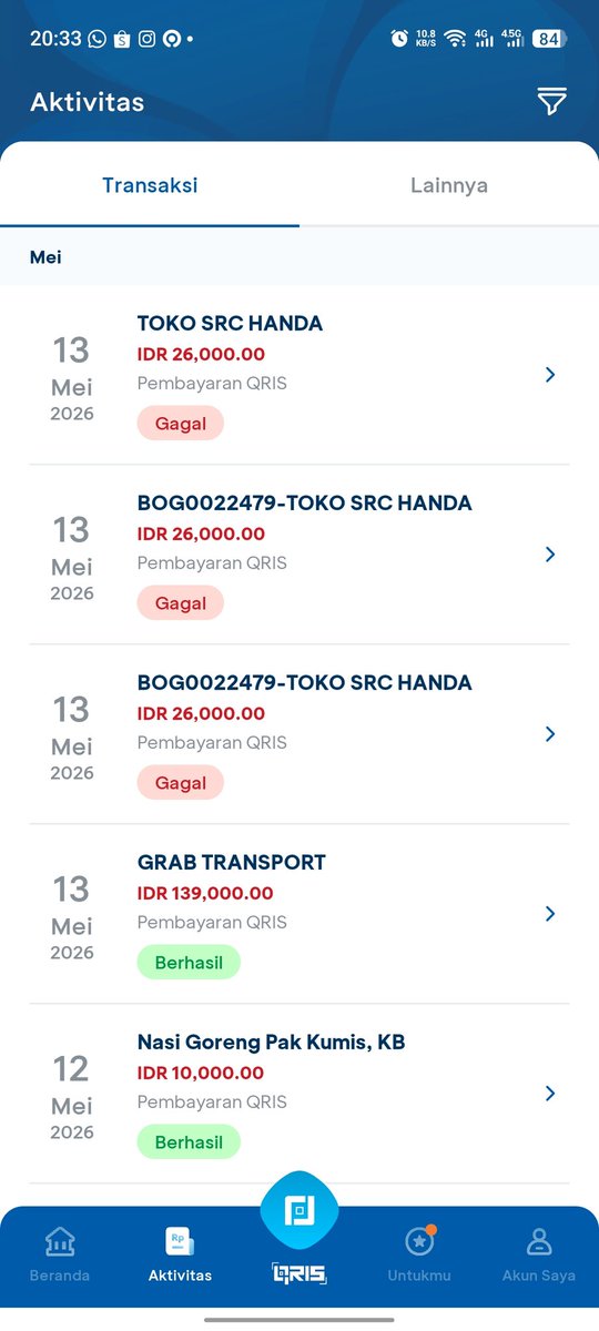 imBlyatiful's tweet photo. @HaloBCA  Selamat malam min, saya mau mengajukan komplain. Ini saya melakukan transaksi via Qris namun keterangannya transaksi gagal dan saldo tetap terpotong. Saya sudah konfirmasi juga dengan merchant nya dan uang pun belum diterima. Berikut saya lampirkan bukti transaksi nya https://t.co/fUEd8UTUy4