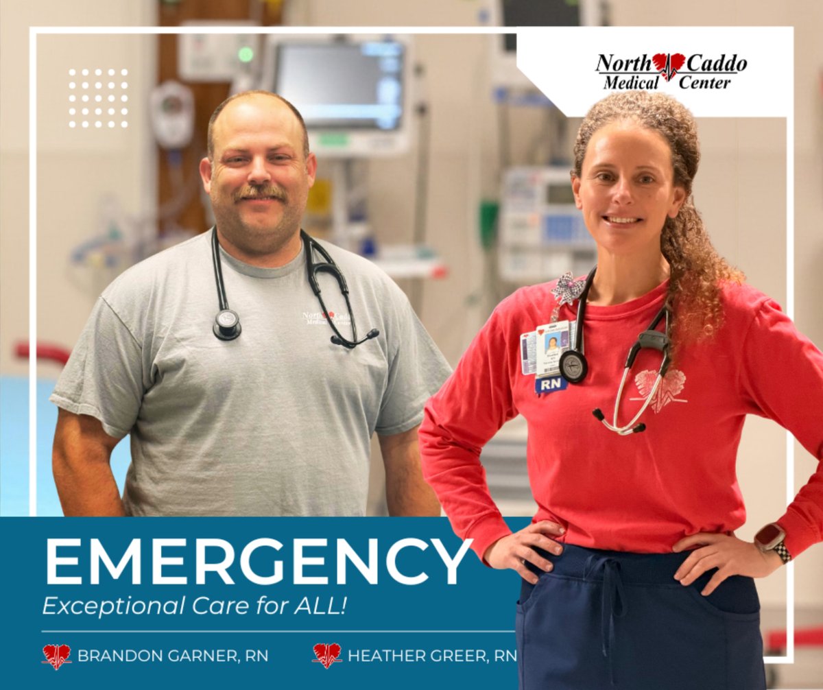 NCMCLA's tweet photo. Day or night, 24/7, our Emergency Department is ready when you need us most. 🚑❤️ Pictured are RNs - Brandon Garner and Heather Greer, part of the exceptional ER team providing skilled care- close to home- every day. #NationalHospitalWeek #EmergencyDepartment https://t.co/heObyRcrxS