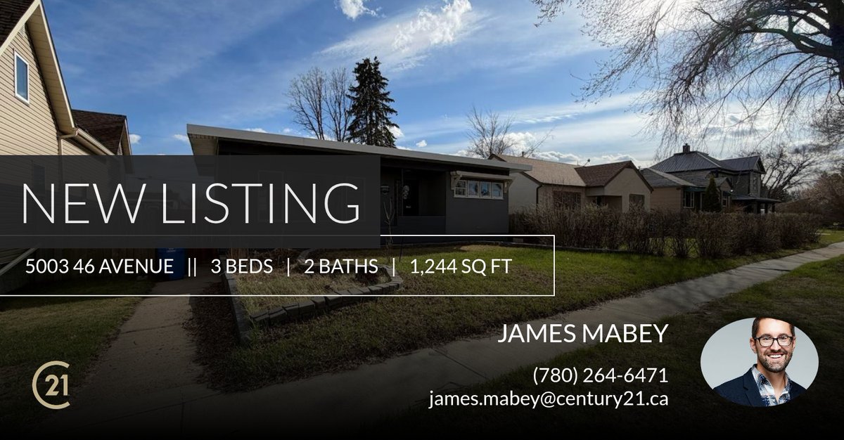 MabeyAHome's tweet photo. 📍 New Listing 📍 Take a look at this fantastic new property that just hit the market located at 5003 46 Avenue in Wetaskiwin. Reach out here or at (780) 264-6471 for more information

James Mabey, REALTOR®/Broker
Century 21 Masters https://t.co/XrrHqTdbZL https://t.co/NsC8yTQl6b