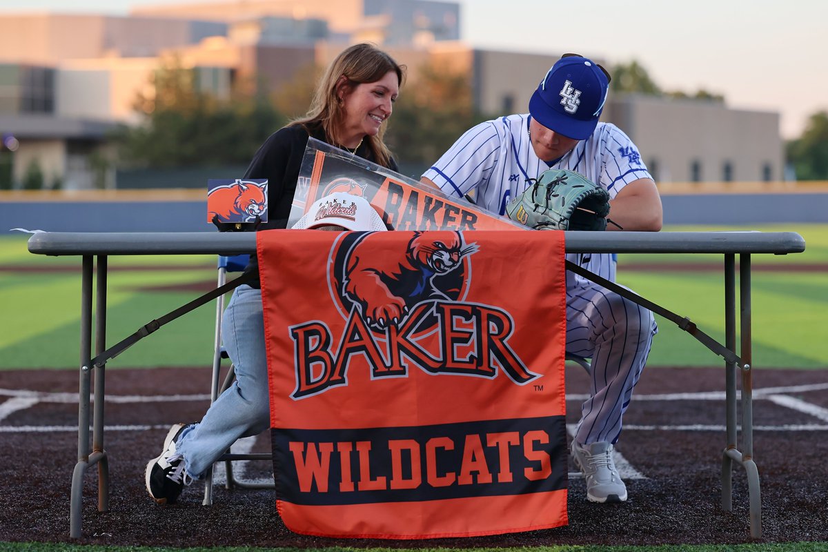 Jays_Baseball's tweet photo. Pitcher Graham Lueth, parents Anneka Moline and Kelly Lueth, Graham will continue his academic and baseball career at Baker University, majoring in business. Graham has been a part of the pitching staff for 3 years in many roles. Another great student, he was named Academic All State this year. Always positive, always works on his craft each day, a complete team player, love Graham and what he brings to Liberty Baseball!  Graham has made tons of strides on the mound and is ready for the next level to compete and help Baker baseball. @LanghorstPicts