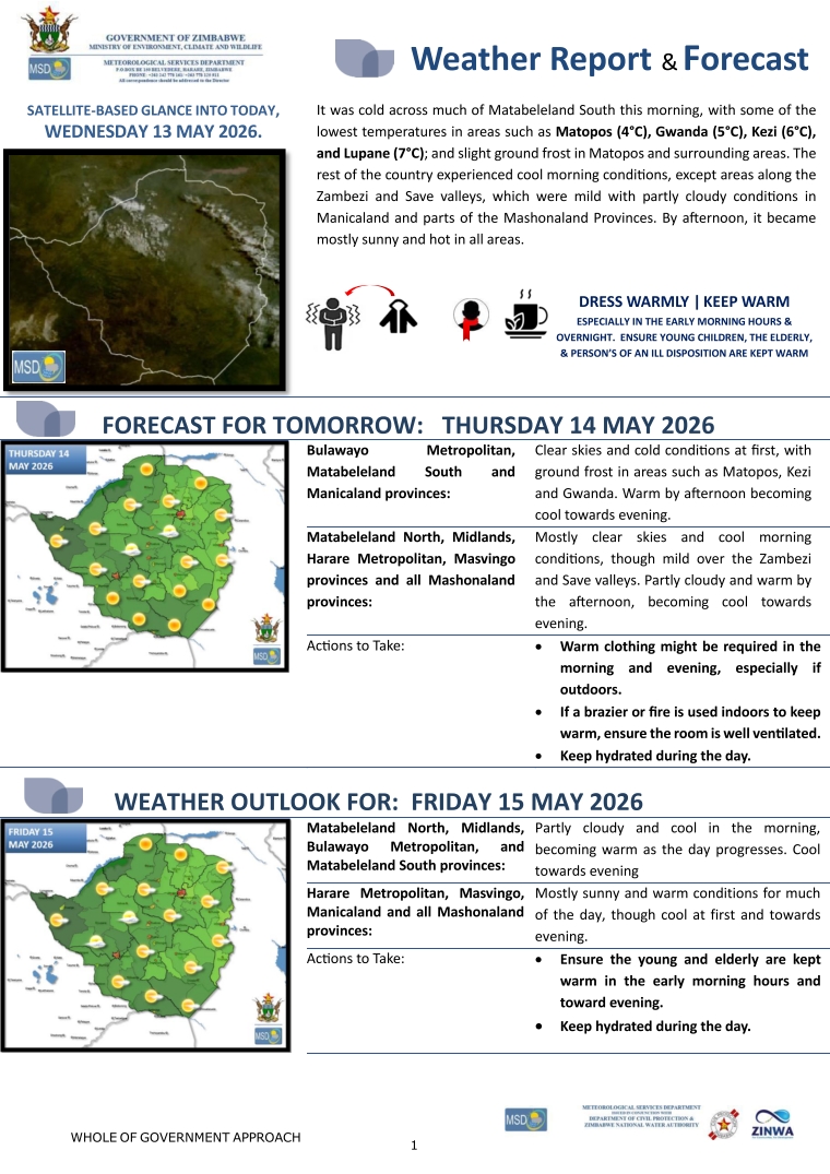 Meteorological Services Department of Zimbabwe tweet media