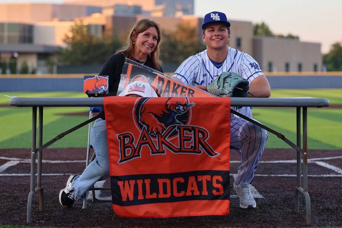 Jays_Baseball's tweet photo. Pitcher Graham Lueth, parents Anneka Moline and Kelly Lueth, Graham will continue his academic and baseball career at Baker University, majoring in business. Graham has been a part of the pitching staff for 3 years in many roles. Another great student, he was named Academic All State this year. Always positive, always works on his craft each day, a complete team player, love Graham and what he brings to Liberty Baseball!  Graham has made tons of strides on the mound and is ready for the next level to compete and help Baker baseball. @LanghorstPicts