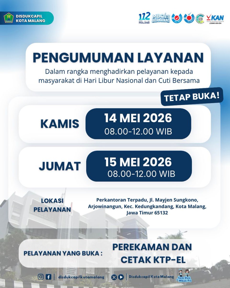 DISDUKCAPIL KOTA MALANG tweet media