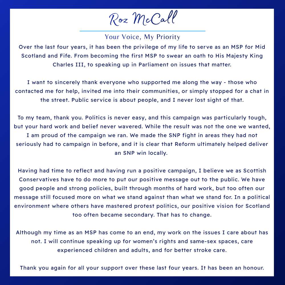 RozMccall's tweet photo. Thank you to everyone for their support over the last 4 years! 💙 https://t.co/jjkwyNRgWc