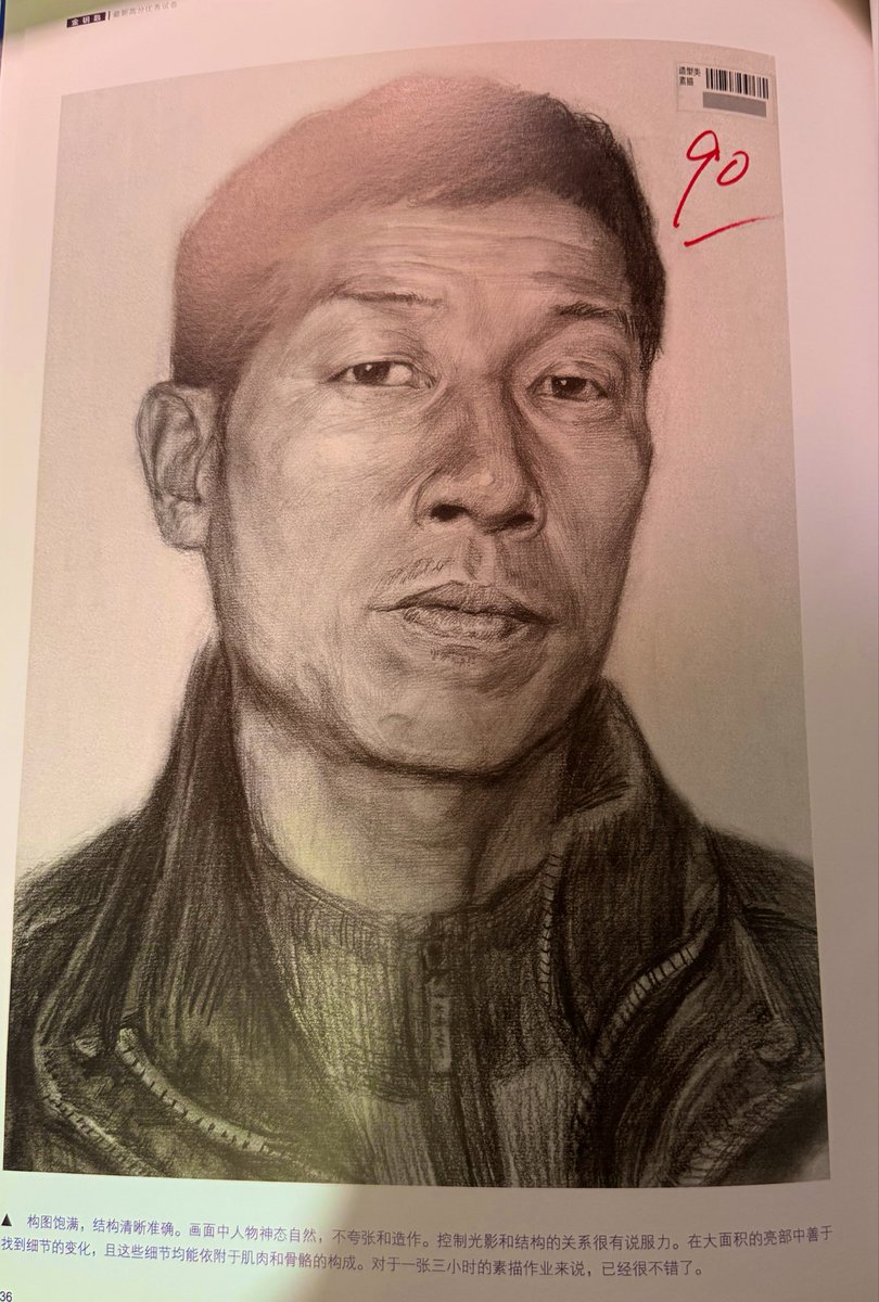 中国本土の有名な美大、四川美術学院の入試で描かれたデッサンのなかで