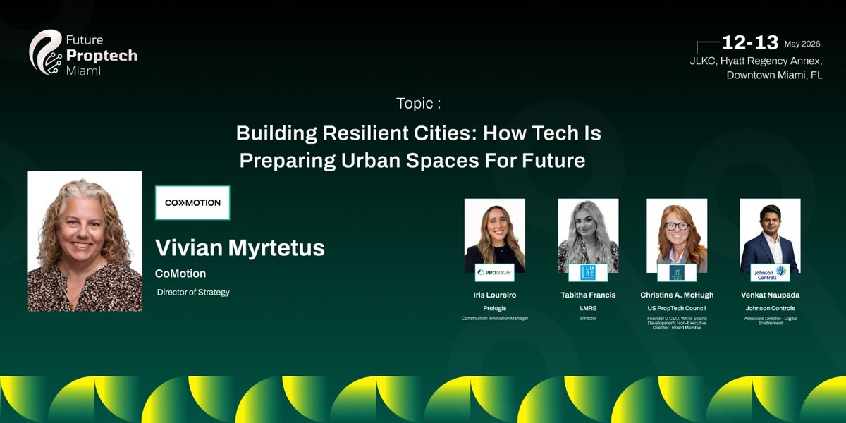 Future_Proptech's tweet photo. Live Now at #FPM26!

Join the panel discussion on “Building Resilient Cities: How Tech is Preparing Urban Spaces for the Future,” moderated by Vivian Myrtetus.

#FuturePropTechMiami #FPM26 #PropTech #SmartCities #UrbanInnovation #ResilientCities https://t.co/abkYymvVlC