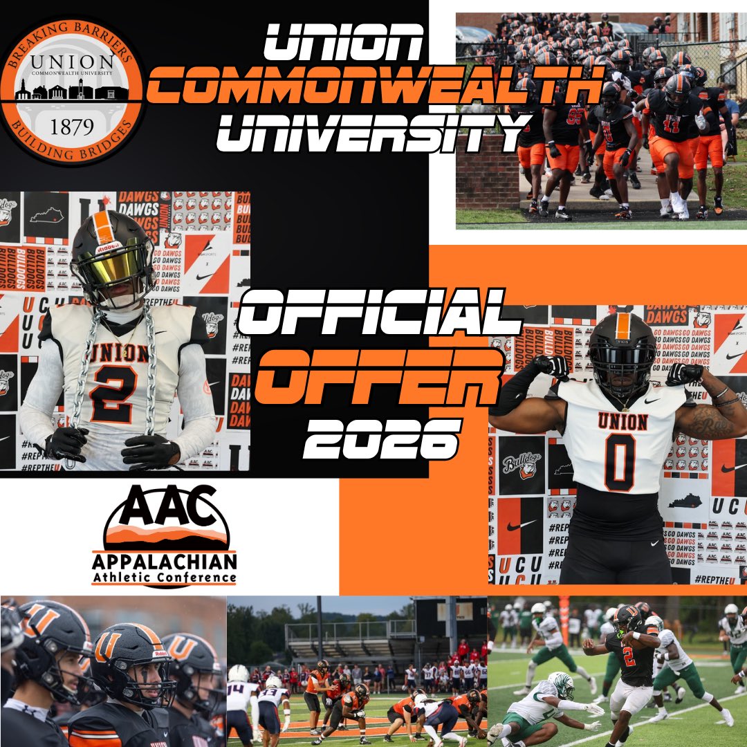 ElliottLindse18's tweet photo. Blessed to receive my first offer from @UnionBulldogFB @CoachKi33UC @_CoachDay_ 

@GreenbackFB_ @CoachWilhite25 @codywilhite25 @CoachPayne__ @DriscollForKnox @Dad_Pops54 https://t.co/HgwhuGI8sp