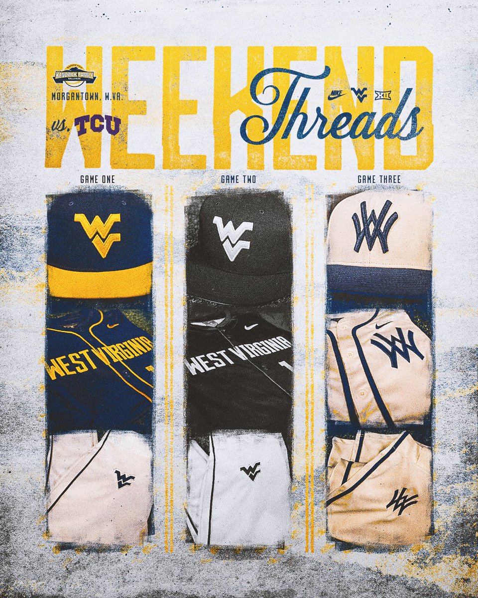 Uniforms for the final series of the year 🧵 #HailWV