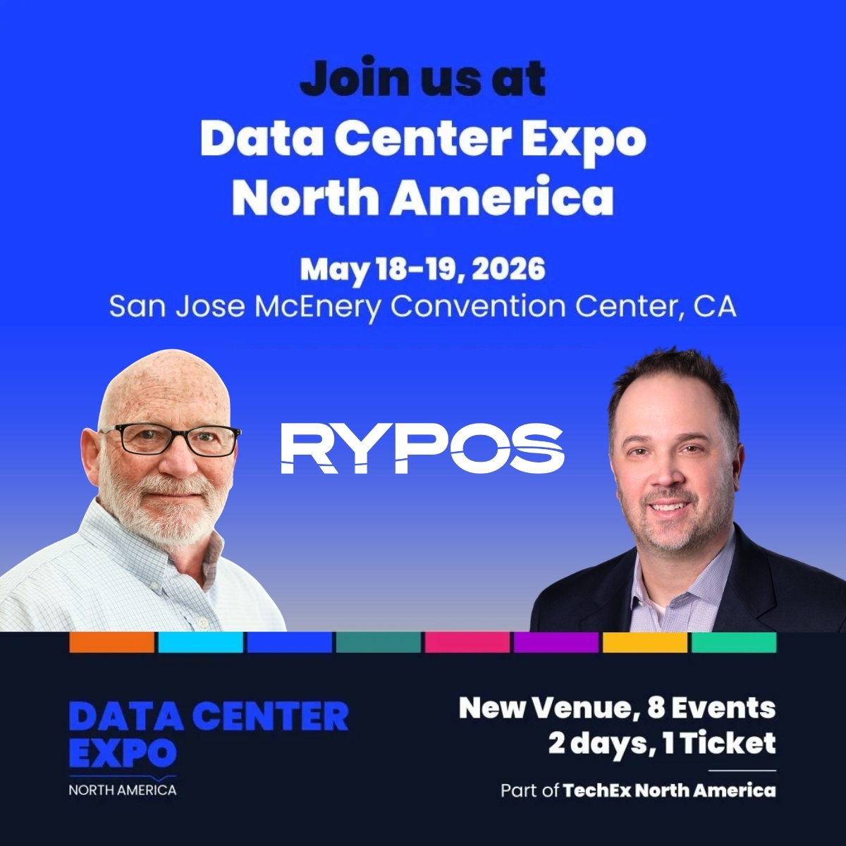 Rypos_inc's tweet photo. 🗓 May 18 | 15:05–15:15
🎤 Clean Power Without Compromise
We're speaking at Data Center Expo! Join Bryan and Tom to learn how active filtration reduces generator emissions, protects sensitive data center infrastructure, and supports compliance—without sacrificing reliability. https://t.co/Swvovo4Sd4