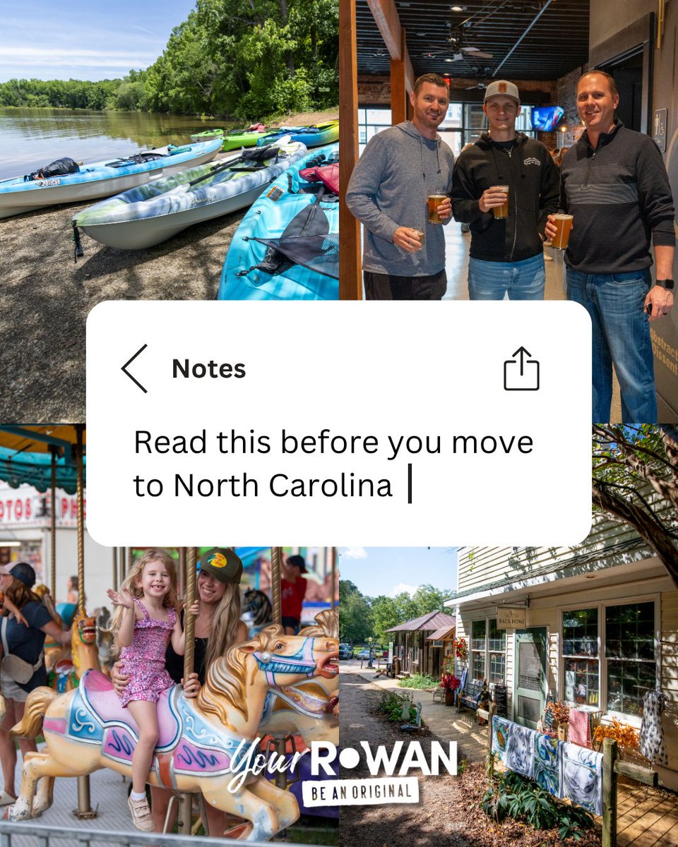 YourRowan's tweet photo. Everyone’s moving to North Carolina right now… 👀
And if you already live here, you get it.

Skip the Charlotte traffic (and prices) and still enjoy it all. Rowan County has the space, community, and lifestyle people want.

https://t.co/yfbP7GD1cq https://t.co/355wdiKGnr