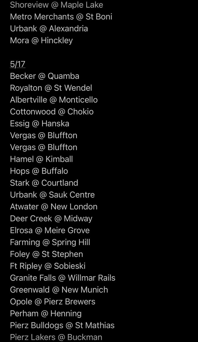Town Ball Schedule Guy tweet media