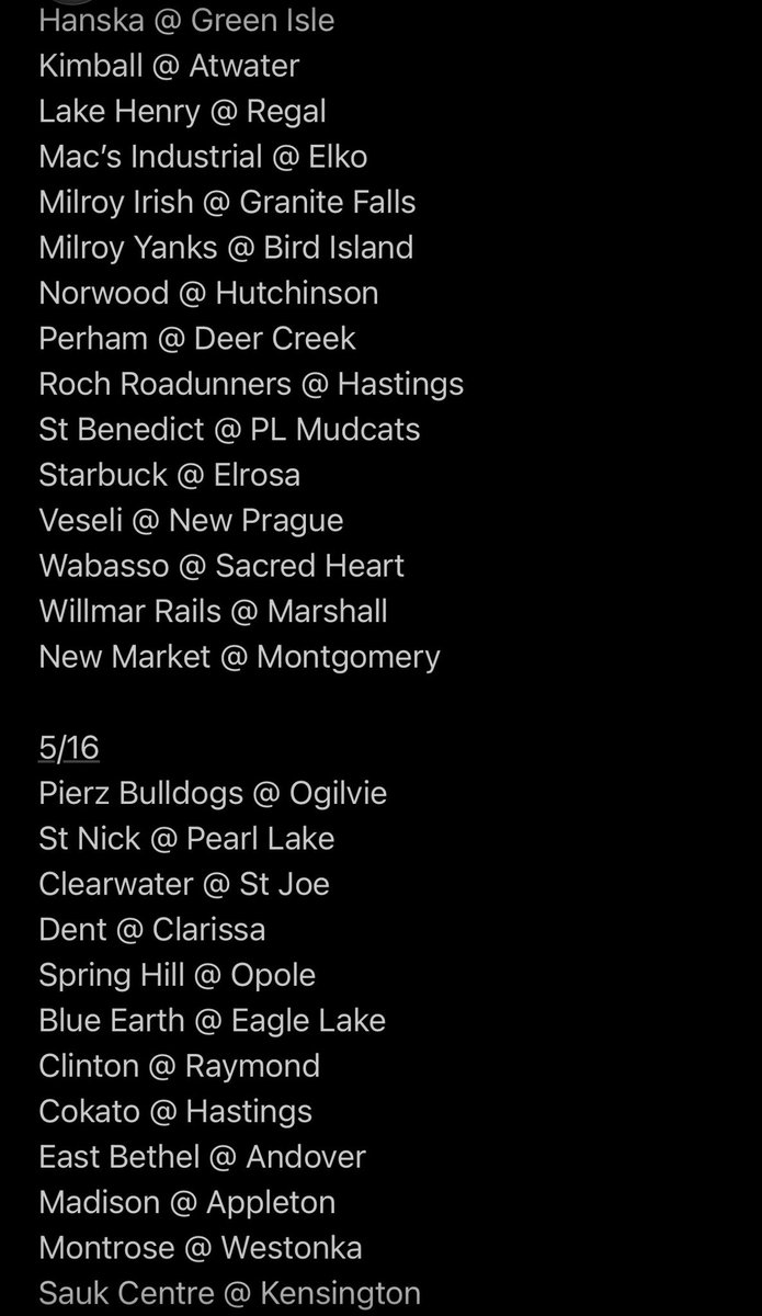 Town Ball Schedule Guy tweet media