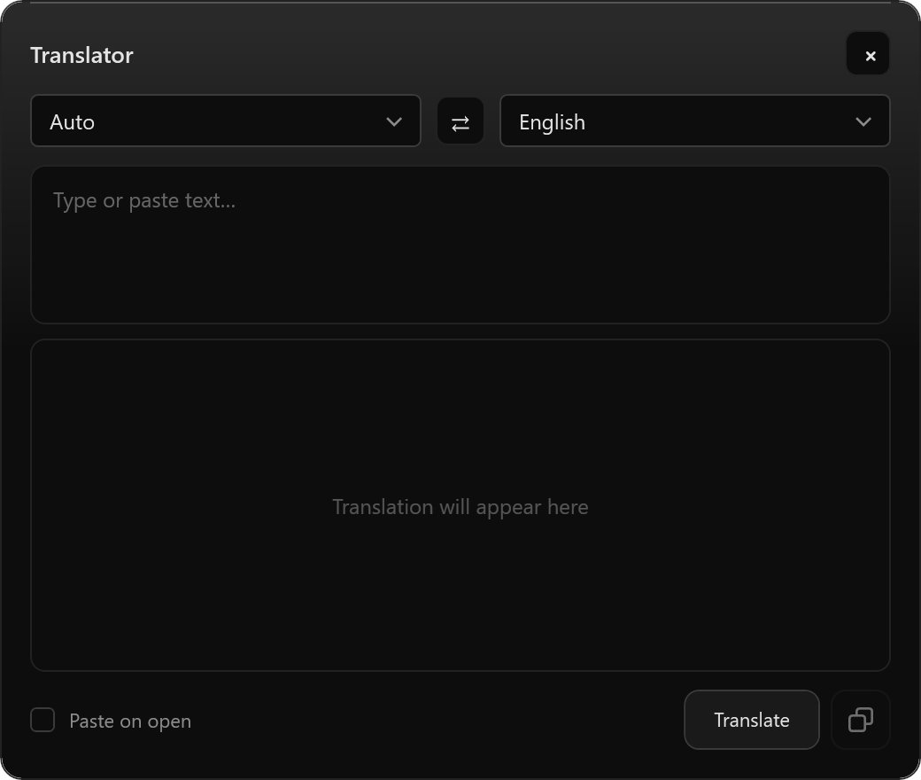 Vestiga_app's tweet photo. BIG New update — v0.2.0 patch note 

— New —
Built-in local translator.
1. Ctrl+Alt+T → type or paste text → get a translation or
2. Copy → Ctrl+Alt+T → get a translation,if you activate "Paste on open"

Crypto reads like a human reads it.
1. Highlight 10 sol > ctrl+c — Vestiga shows price instantly.
2. Tickers work in any case: $ton, $BTC, eth.
3. You can separate target currencies for fiat and crypto.

#productivity #crypto #tools