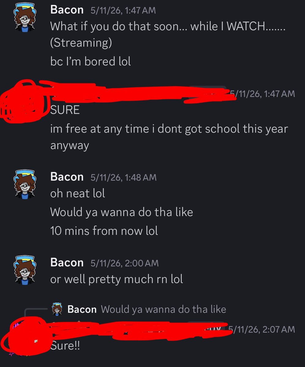 ThatOneBaconRBX's tweet photo. @b4sspr0 The last thing I'll actually add up to my defense is how I was confused with the boundary that was established.

It was hard to figure out whether or not this developer was uncomfortable or comfortable due to their pursuance. 

1/2 https://t.co/xH8KeiM1si