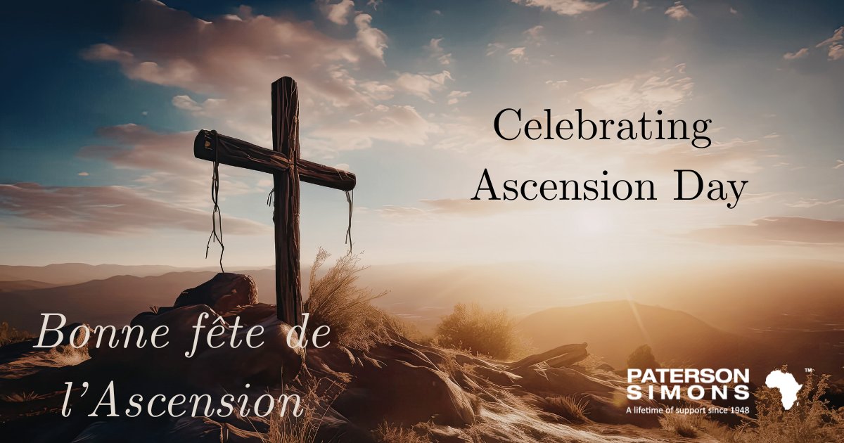 PatersonSimons's tweet photo. To all Christians celebrating, Paterson Simons wishes you a very Happy Ascension Day. We hope the day brings peace, reflection and time spent with loved ones. https://t.co/K6weebnUV9