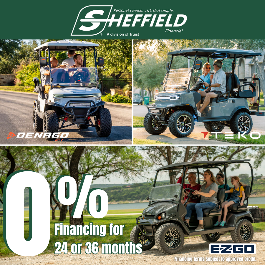 gchoklahomacity's tweet photo. 🚨 Exciting News! 🚨 We're thrilled to announce 0% financing options for EZGO, Teko, and Denago for 24 or 36 months!  This is your chance to ride the latest models without breaking the bank. Don't miss out on this amazing opportunity! https://t.co/dP0k9ZhLS0