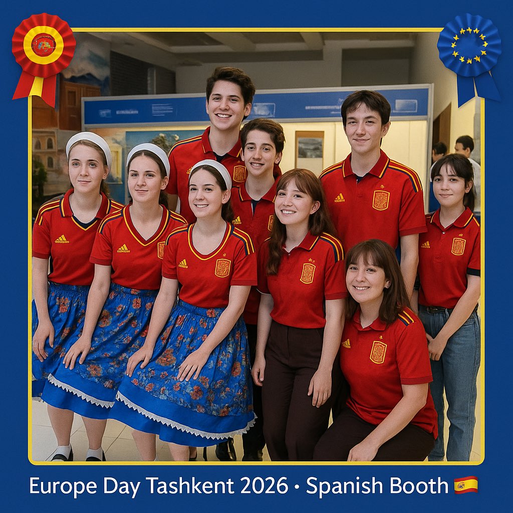 EmbEsUzbekistan's tweet photo. Uno de los éxitos del #EUFestival fue la actividad en la que los visitantes se hacian fotografías eligiendo la camiseta de su equipo de futbol español favorito. ¿Cual creeis que fue el más elegido? 😉⚽️
Muchisimas gracias a @tianlu.tech por todo su apoyo! https://t.co/uYg7pv6FyQ